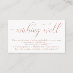 Tarjeta De Recepción Rosa Elegante Deseando Bien Boda
