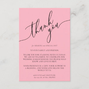 Tarjeta De Recepción rosa flor de cerezo Foto personalizada de agradeci
