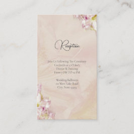 Tarjeta De Recepción Rosa Gold Azalea Boda