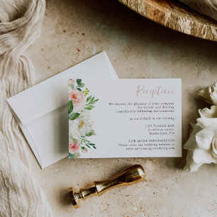 Tarjeta De Recepción Rosa Gold Elegant Fall Fall
