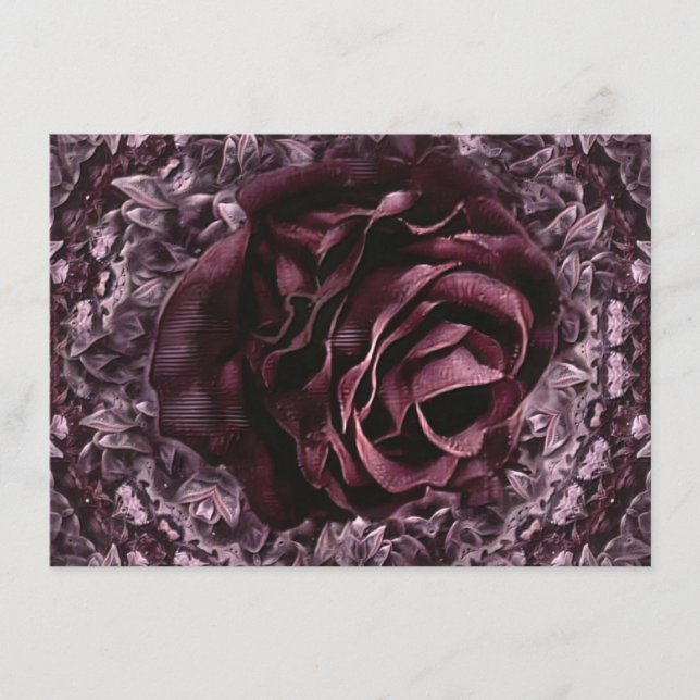 Tarjeta De Recepción Rosa Mandala (Anverso)