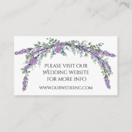 Tarjeta De Recepción Rosa morado de lavanda y eucalipto