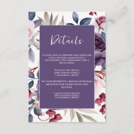 Tarjeta De Recepción rosa polvoriento  floral acuarela boda