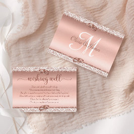 Tarjeta De Recepción Rosa Purpurina de oro Damask Desear bien