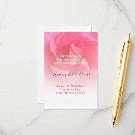 Tarjeta De Recepción Rosa rosa