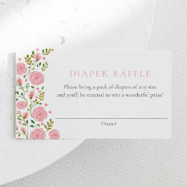 Tarjeta De Recepción Rosa Rosa Rosa Tea Fiesta Diaper Raffle