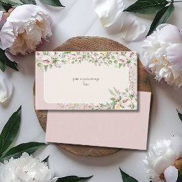 Tarjeta De Recepción Rosa turbio boda de acuarela floral