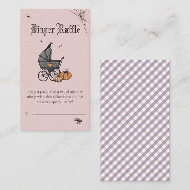 Tarjeta De Recepción Rosa: Un bebé está preparando Baby Shower de pañal (Anverso / Reverso)