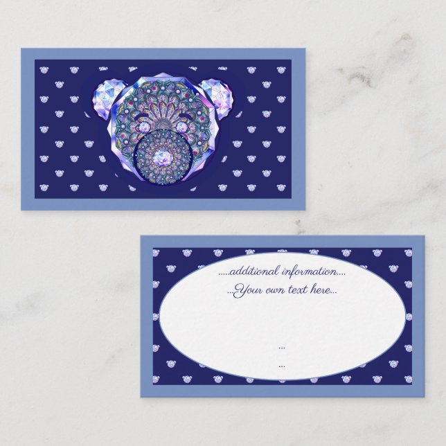 Tarjeta De Recepción Rosace azul o rojo para bebé y niño (Anverso / Reverso)