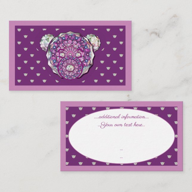 Tarjeta De Recepción Rosace azul o rojo para bebé y niño (Anverso / Reverso)