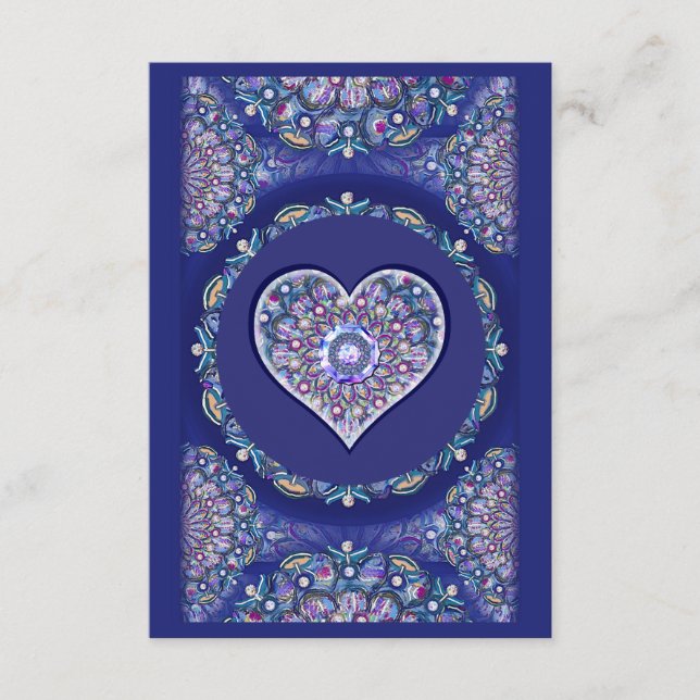 Tarjeta De Recepción Rosario azul (Anverso)