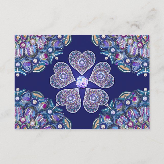 Tarjeta De Recepción Rosario azul (Anverso)