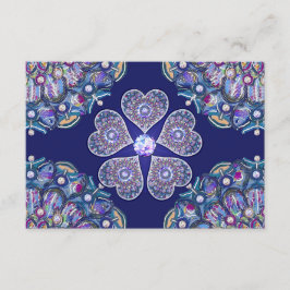 Tarjeta De Recepción Rosario azul