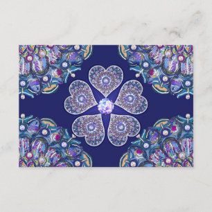 Tarjeta De Recepción Rosario azul