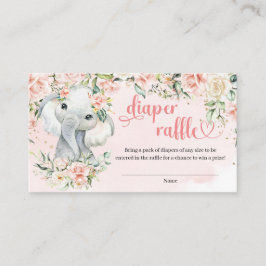 Tarjeta De Recepción Rosas de color agua dulce elefante sonrojizo de pa