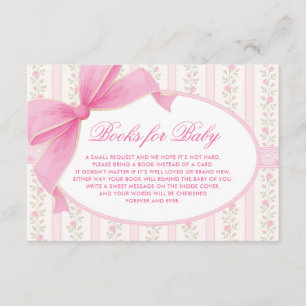 Tarjeta De Recepción Rosas de Coquette Love Shack Libros para Bebé Niña