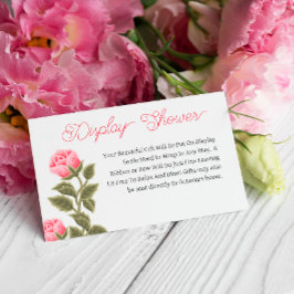 Tarjeta De Recepción ROSAS DE LA SALUD DE PINK bonito VISUALIZAR DUCHA