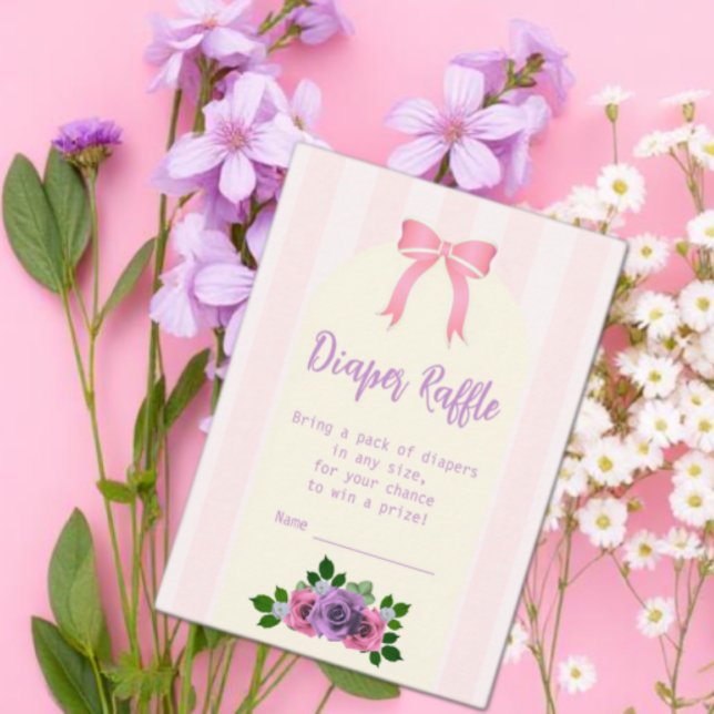 Tarjeta De Recepción Rosas del jardín rosan Baby Shower Diaper Raffle (Subido por el creador)