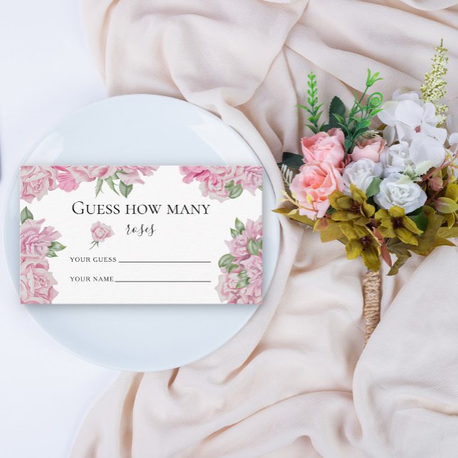 Tarjeta De Recepción Rosas florales - adivinen cuántos rosas juegan nov (Subido por el creador)