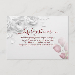 Tarjeta De Recepción Rosas florales exhiben ducha de novia