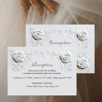 Rosas Grabados en relieve falsos Script Boda de re