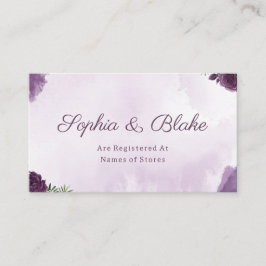 Tarjeta De Recepción Rosas morados oscuros de registro gótico floral