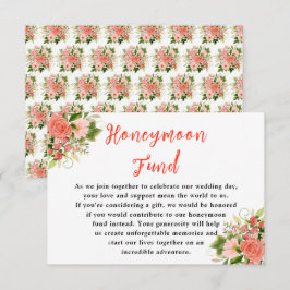 Tarjeta De Recepción Rosas Rojas Coral con Follaje
