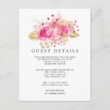 Rosas rosados y dorados Boda acuarela Detalles del