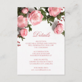 Tarjeta De Recepción Rosas silvestres 3D blancas