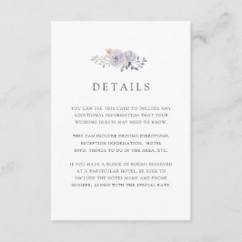 Tarjeta De Recepción Rosas subsutiles de acuarela | Detalles del invita