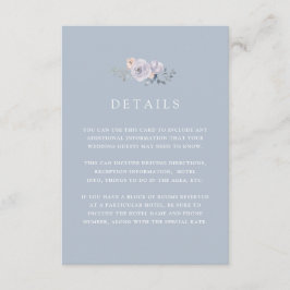 Tarjeta De Recepción Rosas subsutiles de acuarela | Detalles del invita