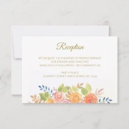 Tarjeta de recepción Rose Bouquet