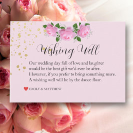 Tarjeta De Recepción Roses rosadas fragantes, Boda deseando lo mejor