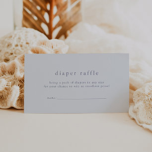 Tarjeta De Recepción RoWAN Boy Blue Simple Baby Shower Diaper Raffle