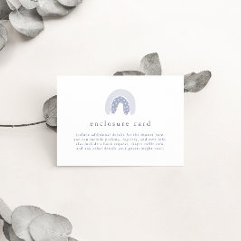 Tarjeta De Recepción ROWAN Spring Boy Blue Boho Rainbow Baby Shower