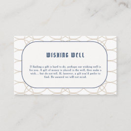 Tarjeta De Recepción Royal Blue Classic Retro Wire Bien