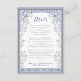 Tarjeta De Recepción Royal Turkish Wedding Enclosure Card