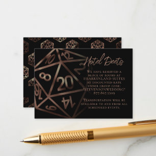 Tarjeta De Recepción RPG Dice   Detalles del jugador de la tabla de la 