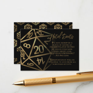 Tarjeta De Recepción RPG Dice   Detalles del jugador del tablero de la 