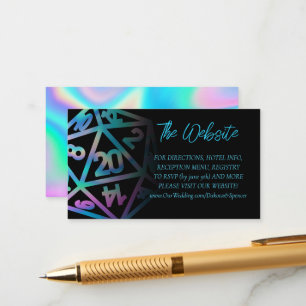 Tarjeta De Recepción RPG Dice   Sitio web Holo Fantasy Tabletop Gamer