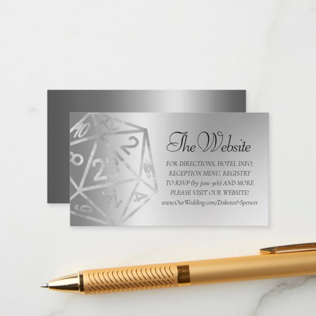 Tarjeta De Recepción RPG Luxe | Sitio web del evento Fantasy Tabletop G (Anverso/Reverso In Situ)