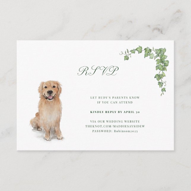 TARJETA DE RECEPCIÓN RSVP (Anverso)