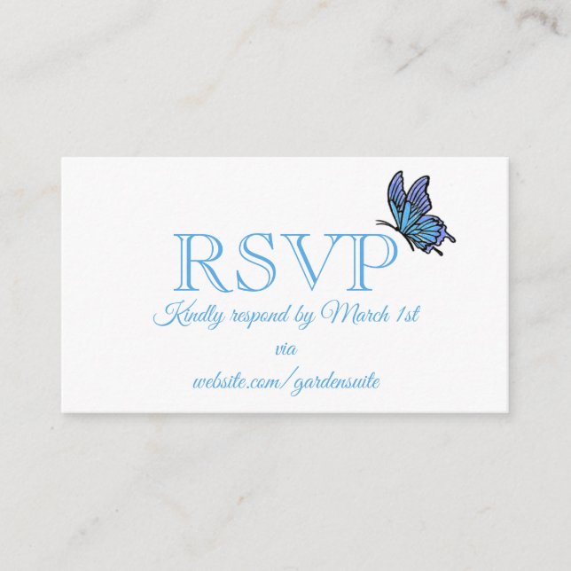Tarjeta De Recepción RSVP Card (Anverso)