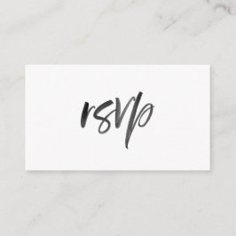 Tarjeta De Recepción RSVP de boda de guión de pincel