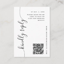 RSVP de boda de script vertical