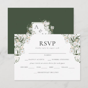 Tarjeta De Recepción RSVP de Boda en Mansión Campestre