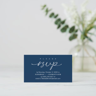 Tarjeta De Recepción RSVP de boda por teléfono o correo electrónico de