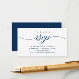 Tarjeta De Recepción RSVP de boda por teléfono o correo electrónico de 