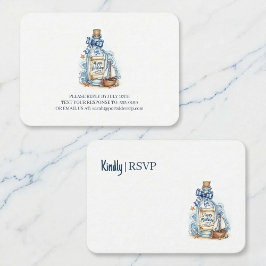 Tarjeta De Recepción RSVP de cumpleaños de velero con mensaje en botell