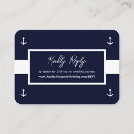 Tarjeta De Recepción RSVP de matrimonio en sitio web de Patrón Náutico 